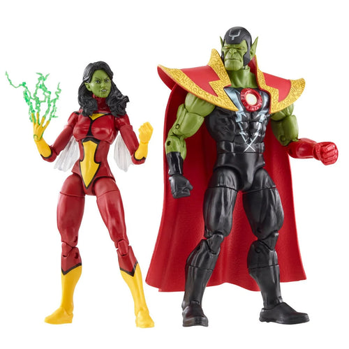 Avengers 60th Anniversary Marvel Legends Skrull Queen and Super-Skrull 6-Inch Action Figures Maple and Mangoes