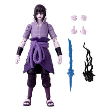 Load image into Gallery viewer, Naruto Anime Heroes Sasuke Uchiha Rinnegan Mangekyo Sharingan Action Figure Maple and Mangoes
